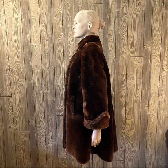 Vintage Teddy Bear Jacket Women's Chocolate Brown No Labels - Picture 5 of 13